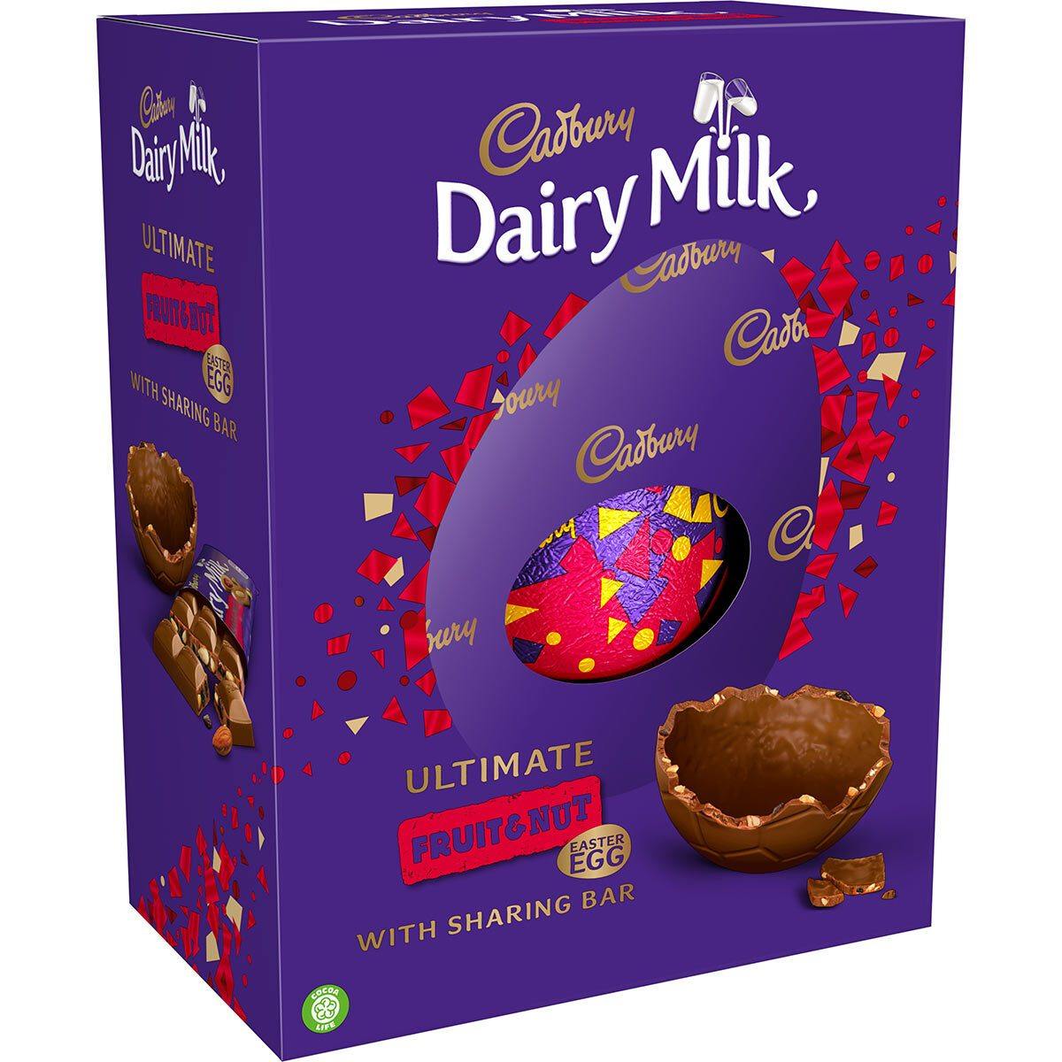 349234.jpg Cadbury Dairy Milk Ultimate Fruit and Nut Easter Egg with Sharing Bar Pack of 532g - Image 1