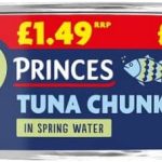Princes Tuna Chunks in Spring Water Pack of 12x145g