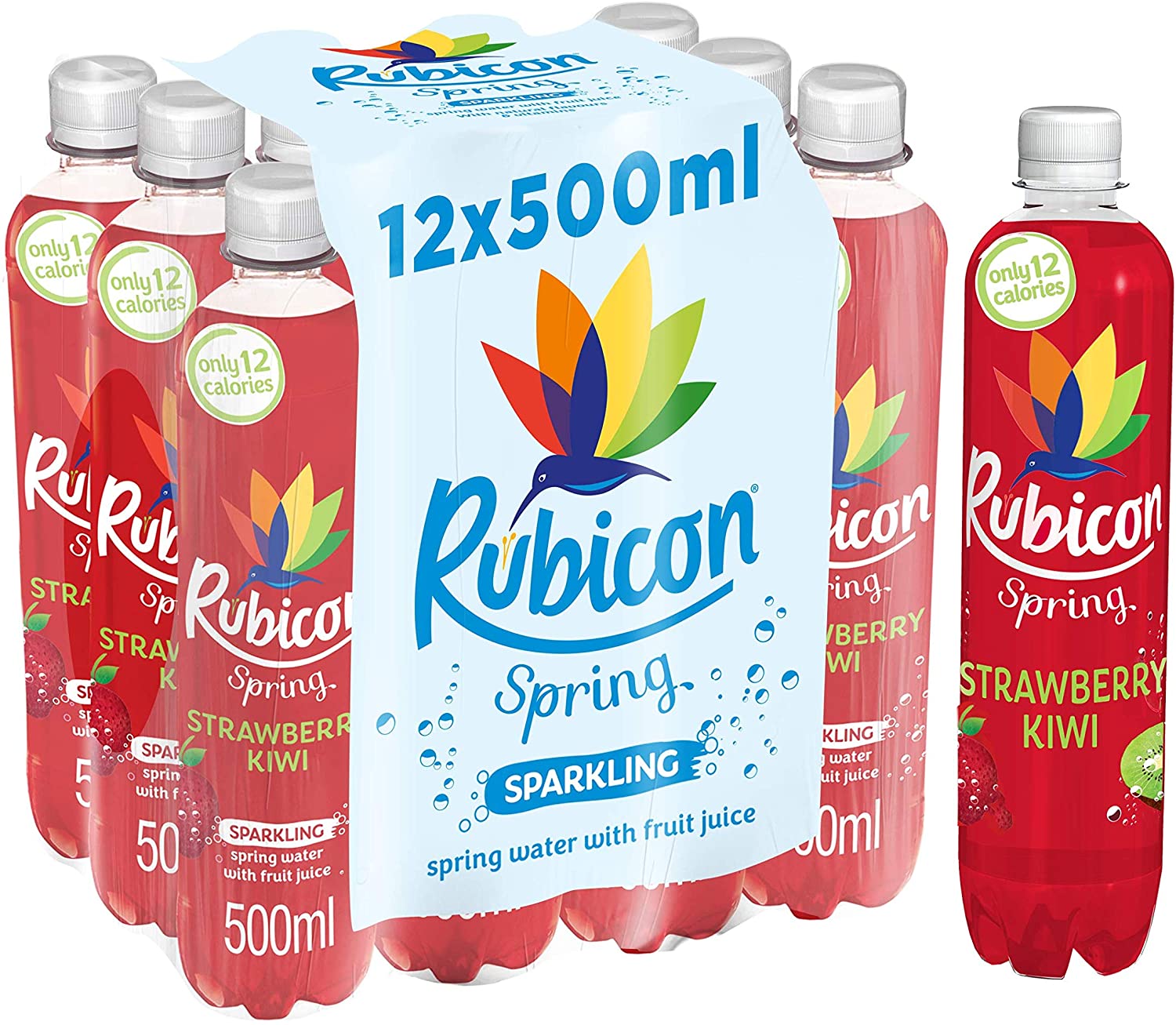 81AAjk9PQyL._AC_SL1500.jpg Rubicon Spring Strawberry Kiwi Sparkling Water Pack of 12x500ml - Image 1
