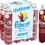 Rubicon Spring Black Cherry Raspberry Flavoured Sparkling Water Pack of 12x500ml