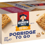 Quaker Oats Porridge To Go Breakfast Squares Variety Pack of 18 x 55g