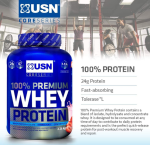 USN Premium Whey Chocolate Protein Powder, 2.28kg - Image 2