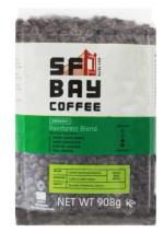 San Francisco Bay Organic Rainforest Blend Whole Coffee Bean Pack of 908g