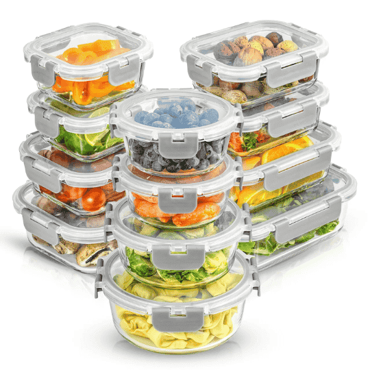1 24-piece Superior Glass Food Storage Set - Image 1
