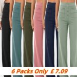 💖Christmas promotion💖High-waisted, button-down, multi-pocket straight-leg casual pants