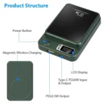 10000mAh Mobile Power Bank, 22.5W/PD20W Super Fast Charge, Magnetic Suction - Image 7