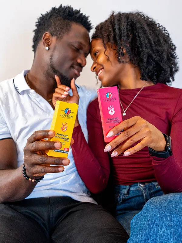 lovion-cocoloate-1 Lovion Aphrodisiac Chocolate with Ginseng (1 Box-6 pcs sachets) - Image 1