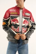 Red Bull Leather Racing Jacket - VELOCE