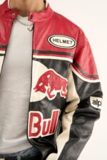 Red Bull Leather Racing Jacket - VELOCE