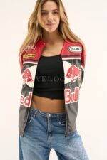 Red Bull Leather Racing Jacket - VELOCE
